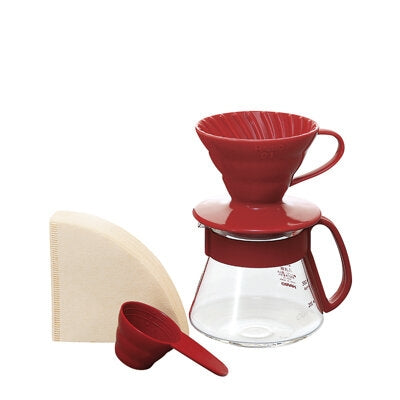 Hario V60 Colour Dripper & Pot Red