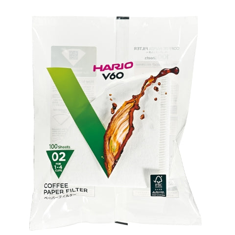 Hario Paper Filters 02 white 100τμχ