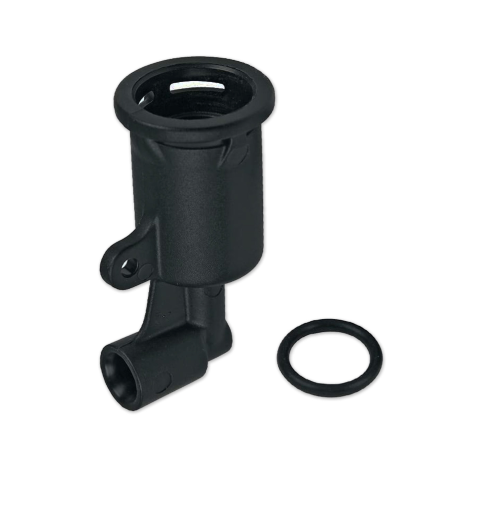 Coffee machine drain valve fitting assembly
