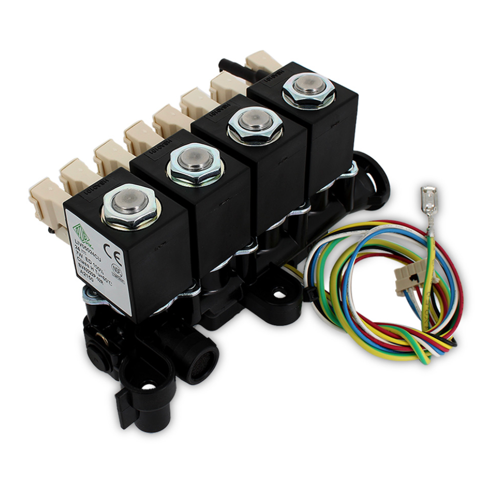 Solenoid valve with wiring